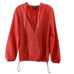 L.L. Bean Women’s Salmon Lightweight Half Zip‎ Pullover Nylon Jacket Size M